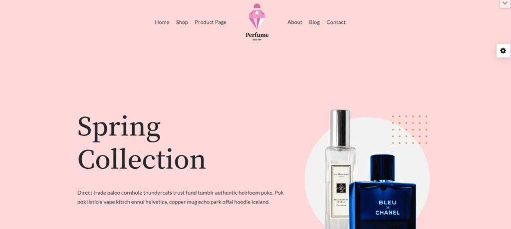 Perfume Shop Free eCommerce WordPress Theme