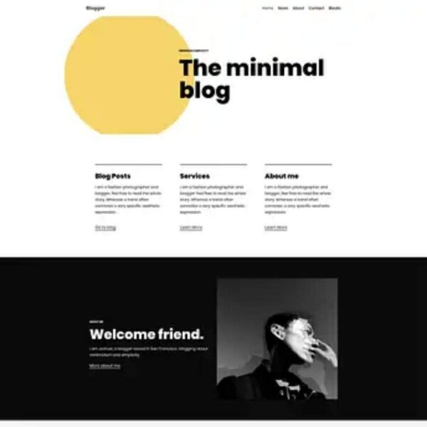 Free Blog Website WordPress Theme Elementor Supported